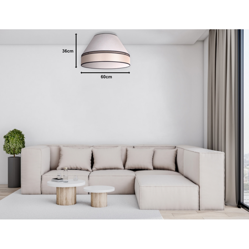 Duolla - Plafonieră AVIGNON 3xE27/15W/230V d. 60 cm bej