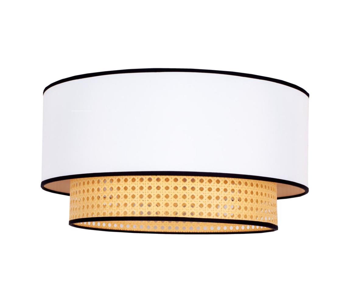 Plafonieră BOHO 1xE27/15W/230V albă/ratan