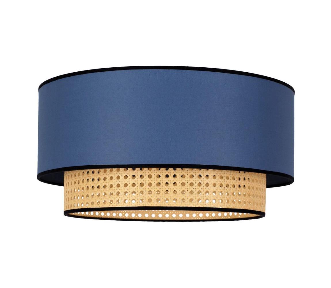 Plafonieră BOHO 1xE27/15W/230V albastră/ratan