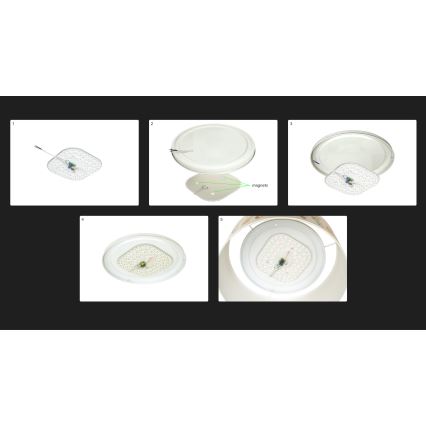Duolla - Plafonieră LED CORTINA LED/26W/230V diametru 45 cm 4000K negru