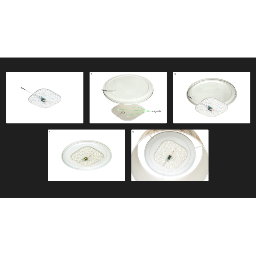 Duolla - Plafonieră LED CORTINA LED/26W/230V diametru 45 cm 4000K negru