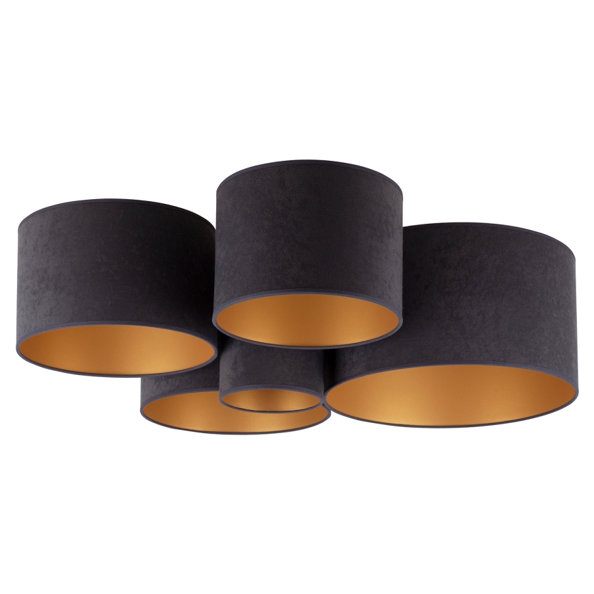 Duolla - Plafonieră ROLLER PENTO 5xE27/60W/230V antracit