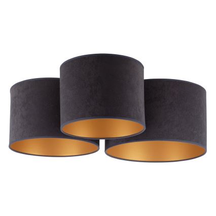 Duolla - Plafonieră ROLLER TRIO 3xE27/60W/230V antracit