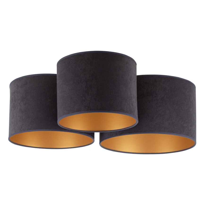 Duolla - Plafonieră ROLLER TRIO 3xE27/60W/230V antracit