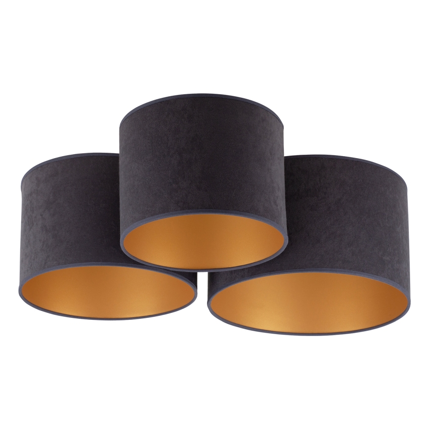 Duolla - Plafonieră ROLLER TRIO 3xE27/60W/230V antracit