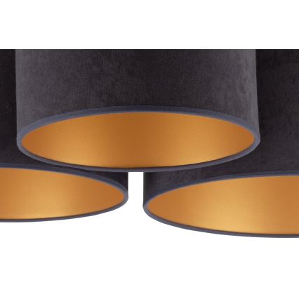 Duolla - Plafonieră ROLLER TRIO 3xE27/60W/230V antracit