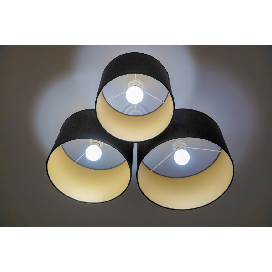 Duolla - Plafonieră ROLLER TRIO 3xE27/60W/230V antracit