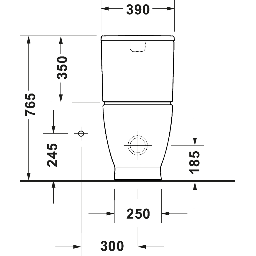 Duravit 20600900002 - Vas WC combinat D-Code, ceramică, alb lucios