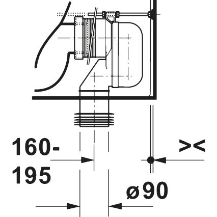 Duravit 20600900002 - Vas WC combinat D-Code, ceramică, alb lucios