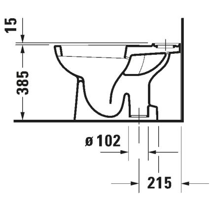 Duravit 21110100002 - vas WC combinat D-CODE, ceramică, alb lucios