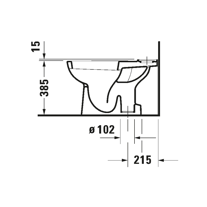 Duravit 21110100002 - vas WC combinat D-CODE, ceramică, alb lucios