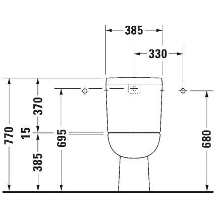 Duravit 21110100002 - vas WC combinat D-CODE, ceramică, alb lucios