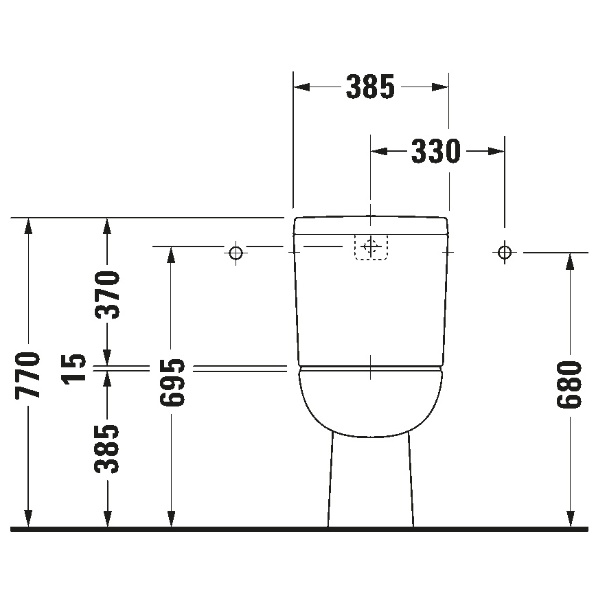 Duravit 21110100002 - vas WC combinat D-CODE, ceramică, alb lucios