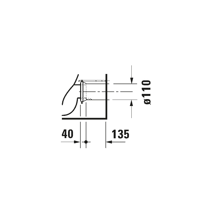 Duravit 21150900002 - Vas WC pe pardoseală D-CODE ceramică/alb lucios