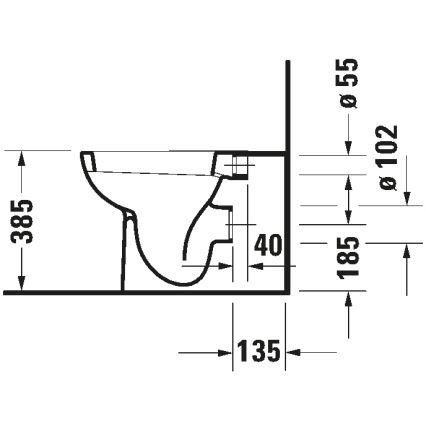 Duravit 21150900002 - Vas WC pe pardoseală D-CODE ceramică/alb lucios