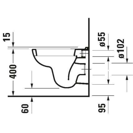 Duravit 22110900002 - Vas WC suspendat D-CODE, ceramică, alb lucios