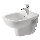 Duravit 22371500002 - Bideu suspendat D-CODE, ceramică, alb lucios