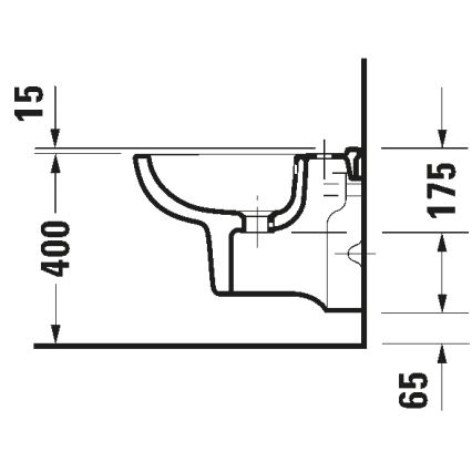 Duravit 22371500002 - Bideu suspendat D-CODE, ceramică, alb lucios