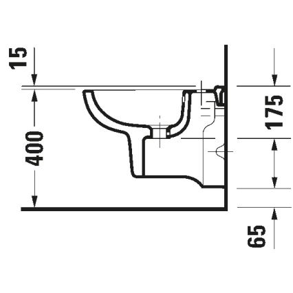 Duravit 22371500002 - Bideu suspendat D-CODE, ceramică, alb lucios
