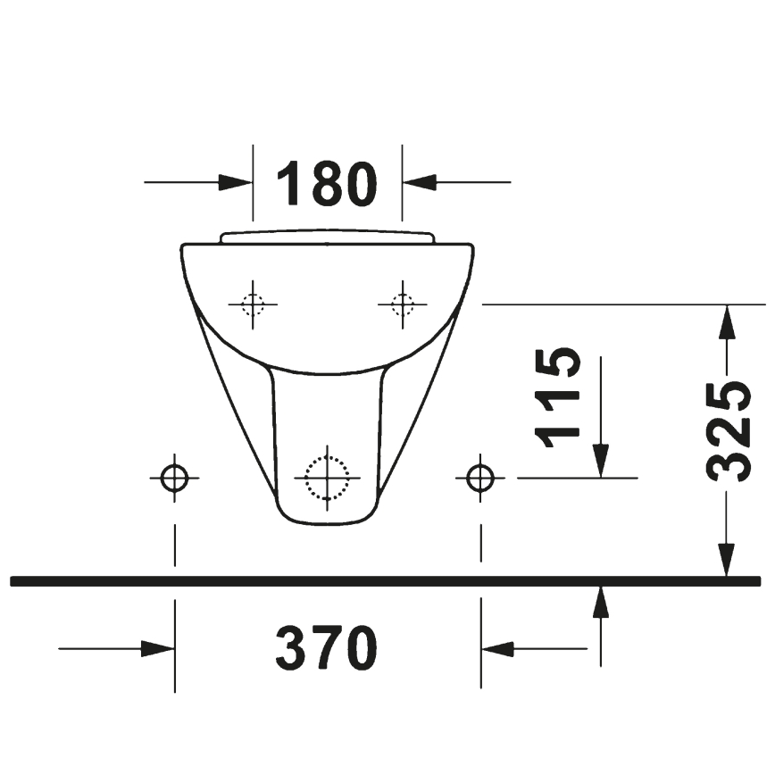 Duravit 22371500002 - Bideu suspendat D-CODE, ceramică, alb lucios