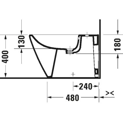Duravit 2294100000 - Bideu de podea D-NEO, ceramică, alb lucios