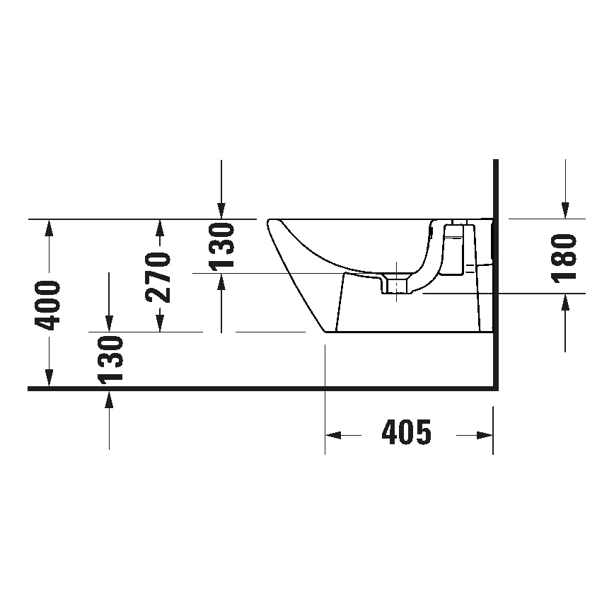 Duravit 2294150000 - Bideu suspendat D-NEO ceramică/alb lucios