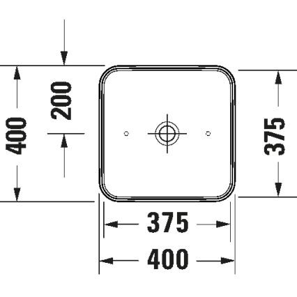 Duravit 2397400070 - Lavoar pe blat D-NEO 40x40 cm ceramică/alb lucios