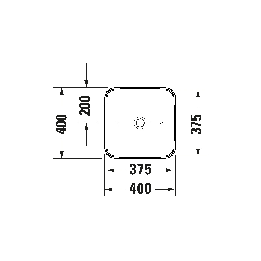 Duravit 2397400070 - Lavoar pe blat D-NEO 40x40 cm ceramică/alb lucios