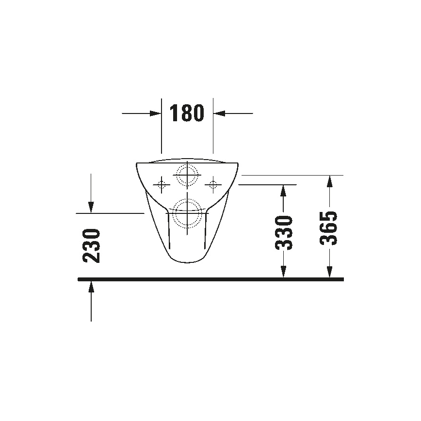 Duravit 25350900002 - Vas WC suspendat D-CODE, ceramică, finisaj alb lucios