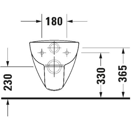 Duravit 25700920002 - Vas WC suspendat D-CODE fără margine, ceramică, alb lucios