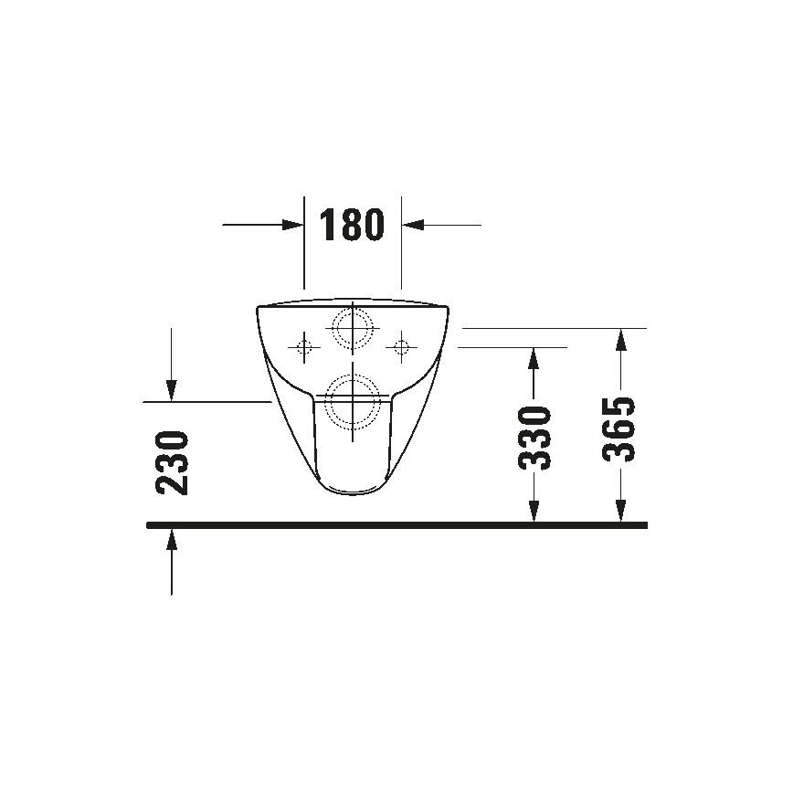 Duravit 25700920002 - Vas WC suspendat D-CODE fără margine, ceramică, alb lucios