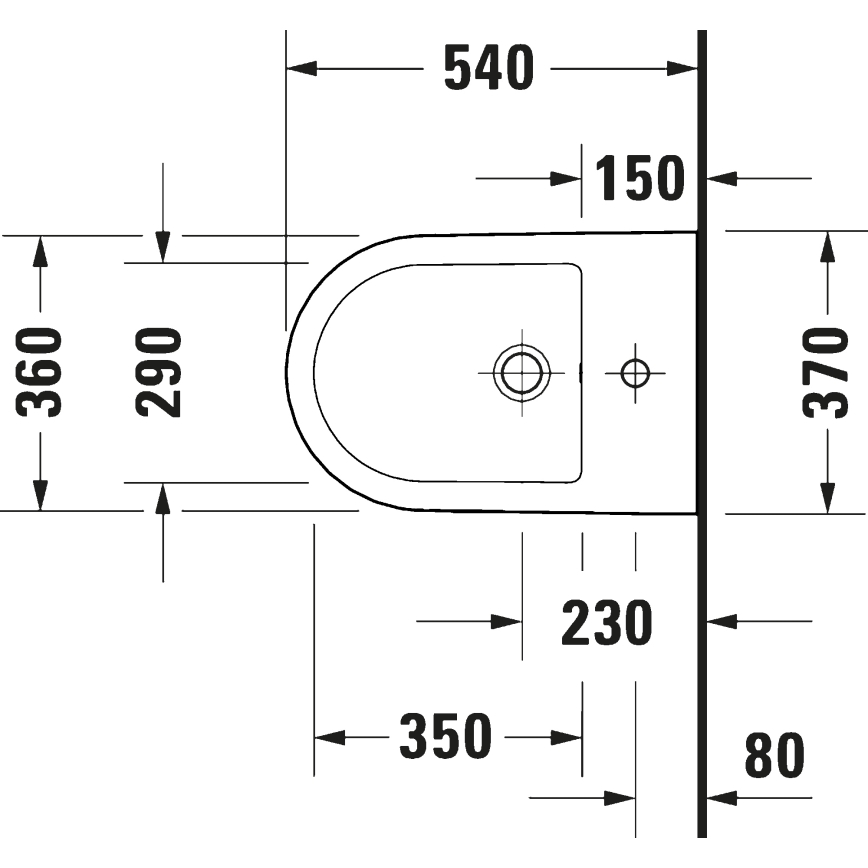 Duravit 27271500002 - Bideu suspendat D-CODE ceramică/alb lucios