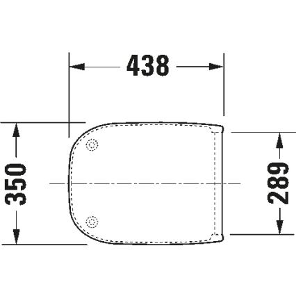 Duravit 67390099 - Capac WC SoftClose D-CODE, 35 x 43,8 cm, alb