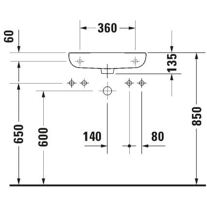 Duravit 7065000092 - Lavoar suspendat D-CODE 50x22 cm ceramică/alb lucios