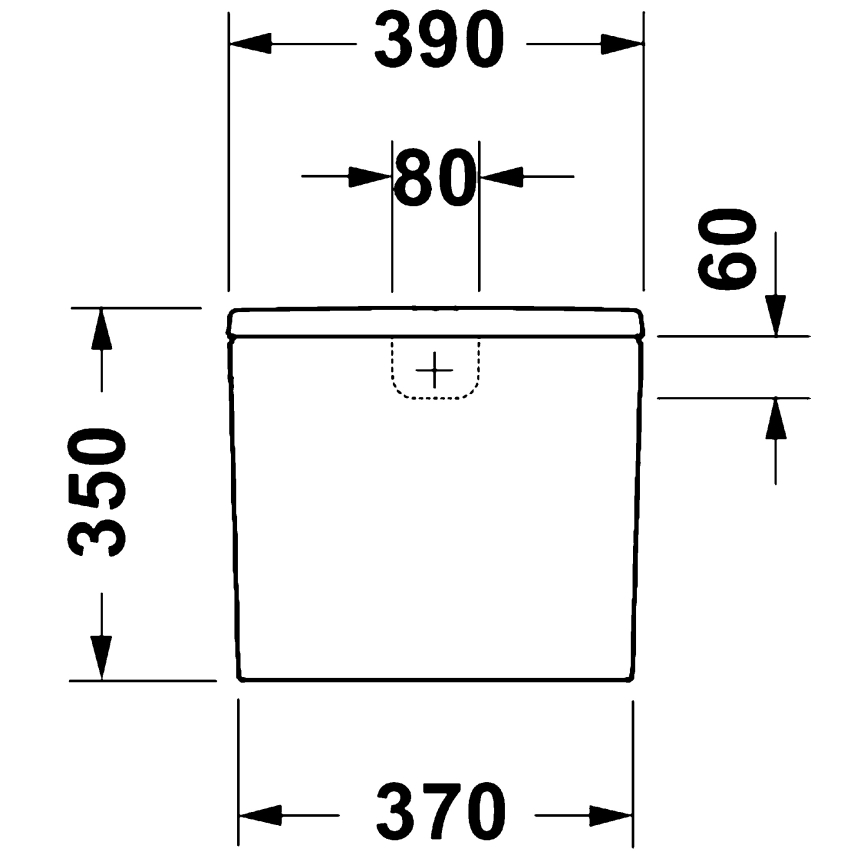 Duravit 9530000852 - Cisternă WC D-CODE 4,5/3l ceramică/albă
