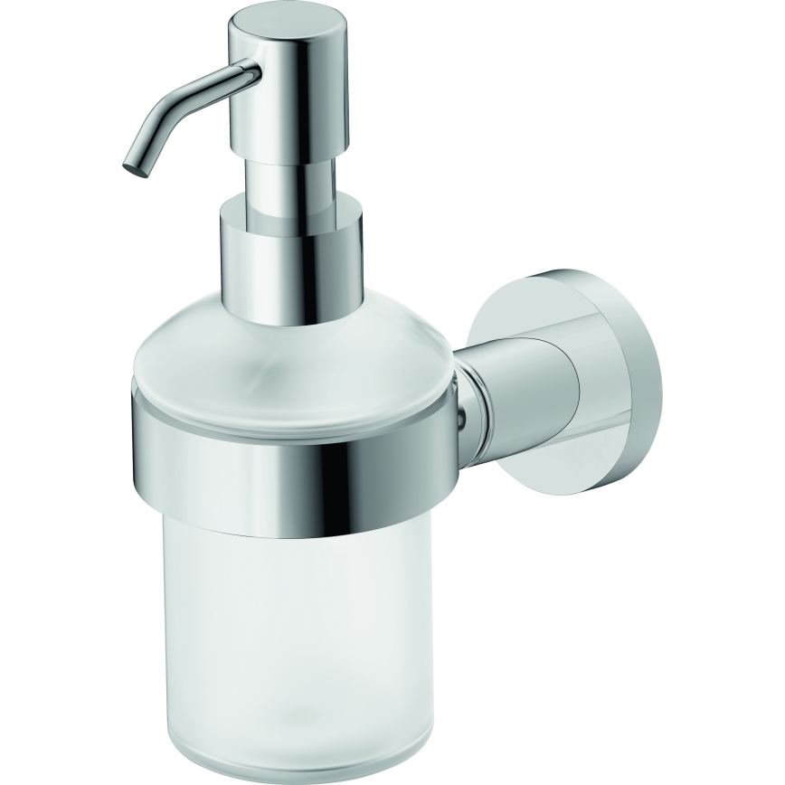 Duravit 99161000 – Dozator de săpun montat pe perete D-CODE, 390 ml, sticlă mată / crom lucios