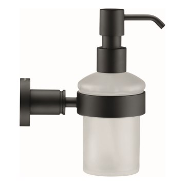 Duravit 99164600 - Dozator de săpun montat pe perete D-CODE, 390 ml, sticlă opală/negru mat