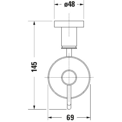 Duravit 99164600 - Dozator de săpun montat pe perete D-CODE, 390 ml, sticlă opală/negru mat