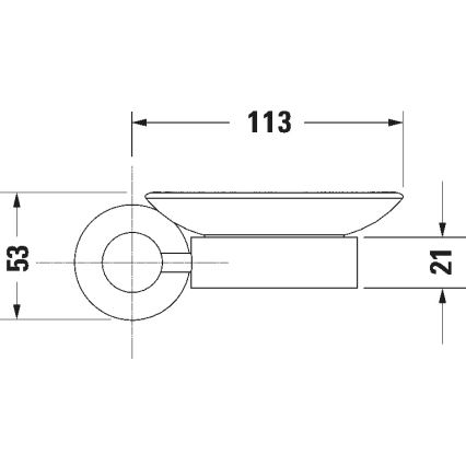 Duravit 99181000 - Suport pentru săpun montat pe perete D-CODE, dreapta, crom lucios