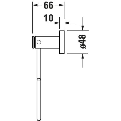 Duravit 99214600 - Suport de prosoape de perete D-CODE, negru mat
