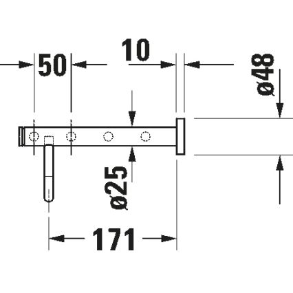Duravit 99251000 - Cuier de perete pentru prosoape D-CODE 65 cm, crom lucios
