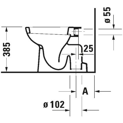 Duravit D-CODE 21100100002 - Vas WC pe pardoseală, ceramică, alb lucios
