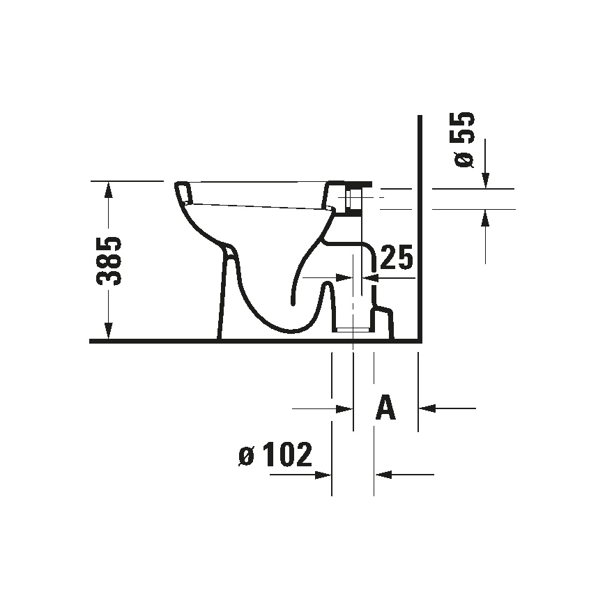 Duravit D-CODE 21100100002 - Vas WC pe pardoseală, ceramică, alb lucios