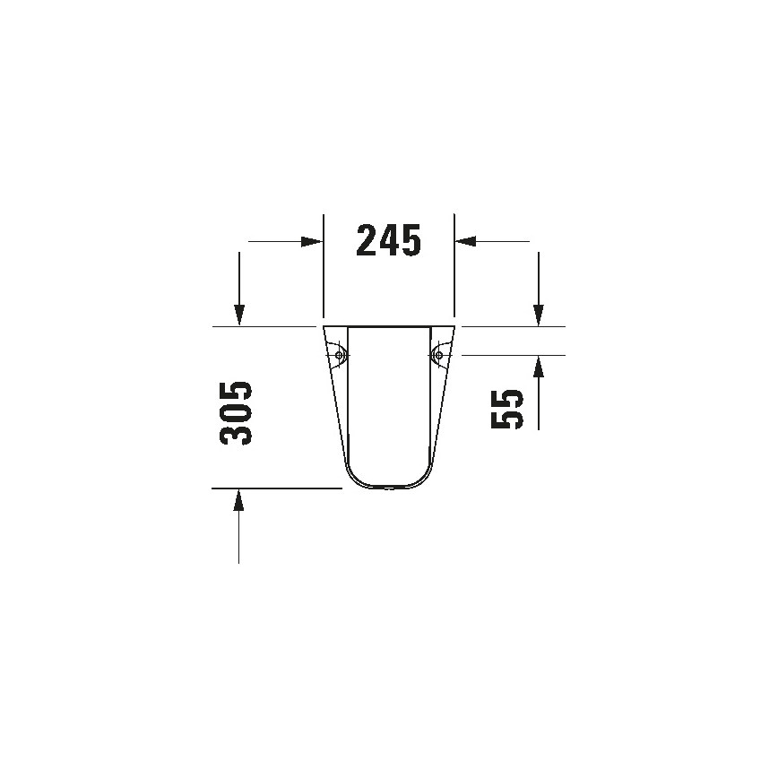 Duravit D-CODE 8571800002 - Capac pentru sifon 30x26,8 cm ceramică/alb lucios