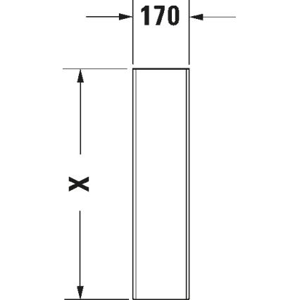 Duravit D-CODE 8632700002 - Capac pentru sifon, 70,5 x 19 cm, ceramică, alb lucios