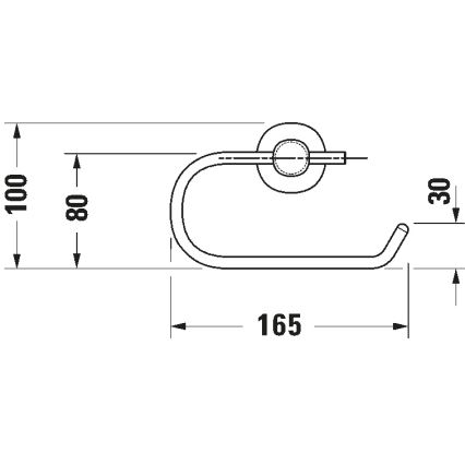 Duravit D-CODE 99264600 - Suport pentru hârtie igienică, negru mat