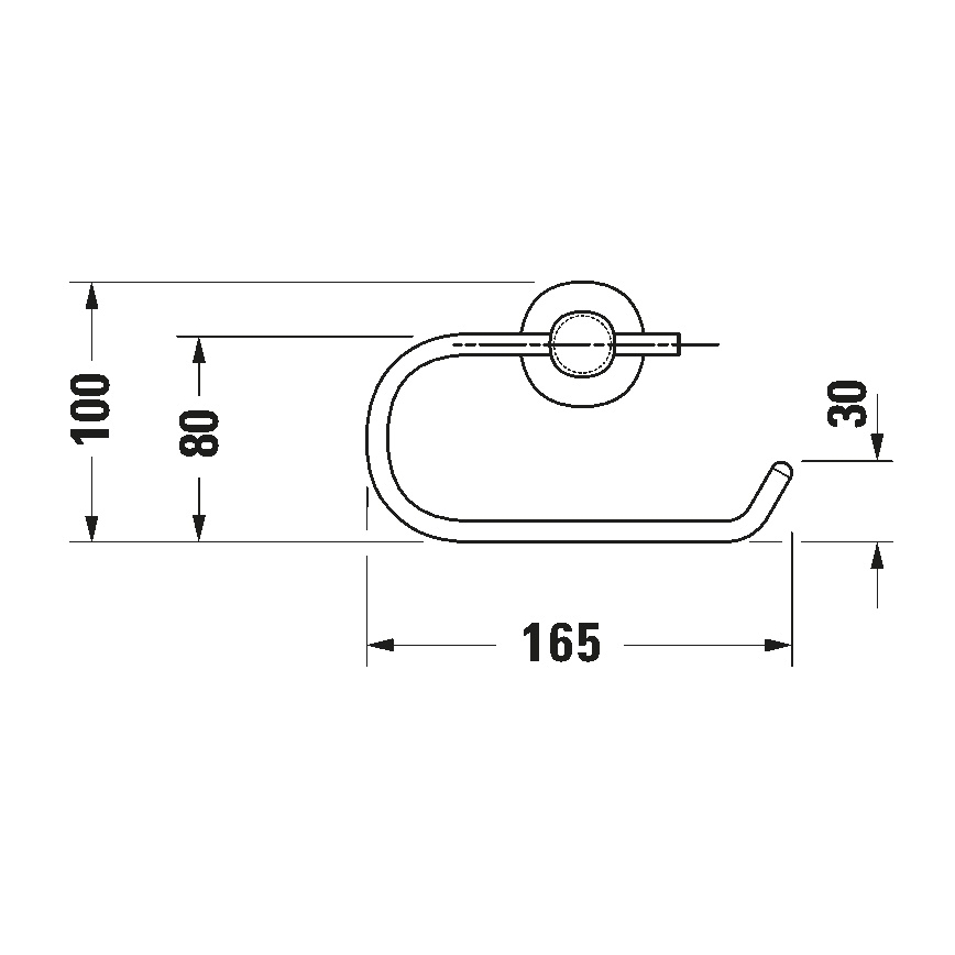 Duravit D-CODE 99264600 - Suport pentru hârtie igienică, negru mat