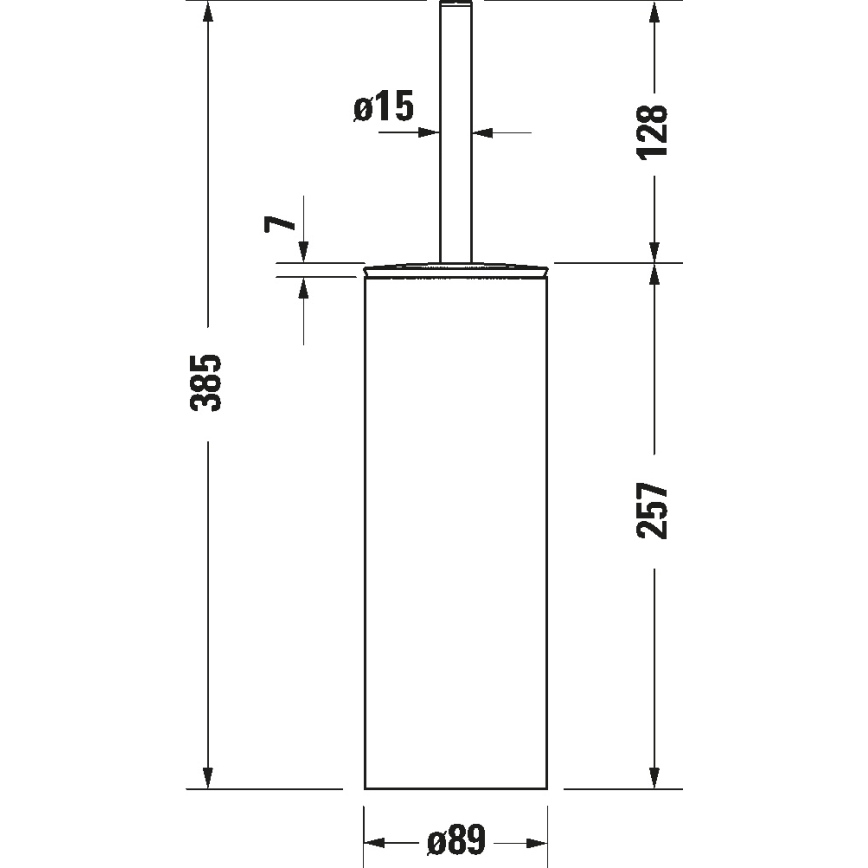 Duravit D-CODE 99284600 - Perie WC cu suport, negru mat