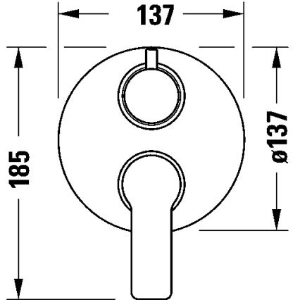 Duravit DC5210008010 - Baterie de duș încastrată D-CODE, crom lucios