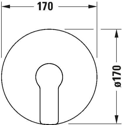 Duravit D-CODE DC4210010010 - Baterie de duș încastrată, crom lucios